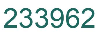 Number 233962 green image