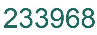 Number 233968 green image