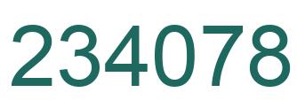 Number 234078 green image