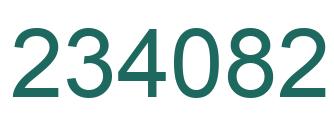 Number 234082 green image