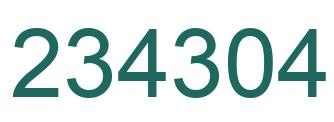 Número 234304 imagen verde