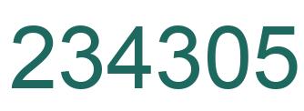 Number 234305 green image