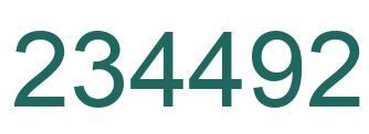Número 234492 imagen verde