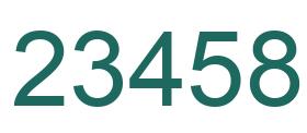 Number 23458 green image