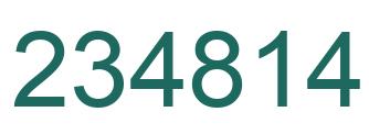 Number 234814 green image