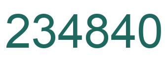 Number 234840 green image