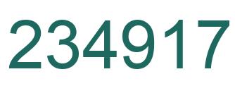 Number 234917 green image