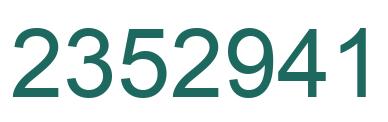 Number 2352941 green image