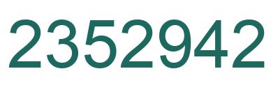 Number 2352942 green image