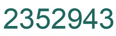 Number 2352943 green image