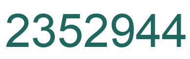 Number 2352944 green image