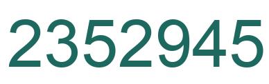 Number 2352945 green image