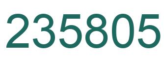 Number 235805 green image