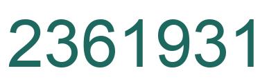 Number 2361931 green image