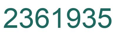 Number 2361935 green image
