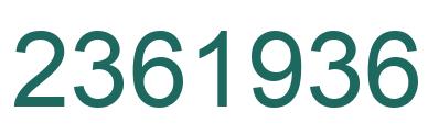 Number 2361936 green image