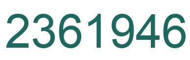 Number 2361946 green image