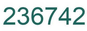 Number 236742 green image
