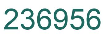 Number 236956 green image
