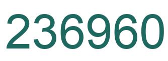 Number 236960 green image