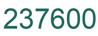 Número 237600 imagen verde