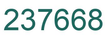 Number 237668 green image