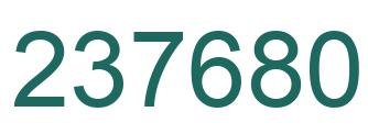 Number 237680 green image