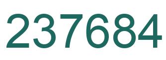 Number 237684 green image
