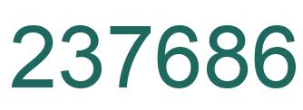 Number 237686 green image