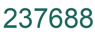 Number 237688 green image