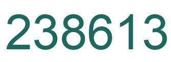 Number 238613 green image