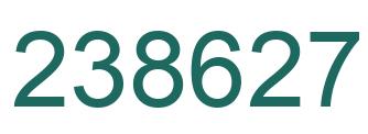 Number 238627 green image