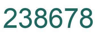 Number 238678 green image