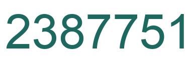 Number 2387751 green image