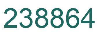 Number 238864 green image