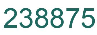Number 238875 green image