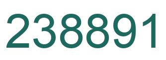 Number 238891 green image