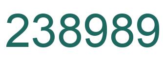 Number 238989 green image