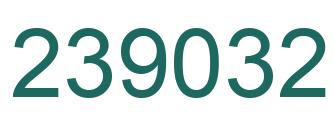 Number 239032 green image