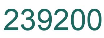 Number 239200 green image
