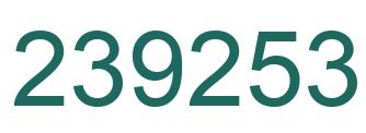 Number 239253 green image