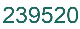 Number 239520 green image