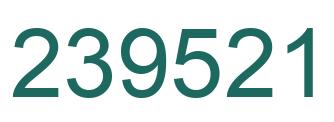 Number 239521 green image