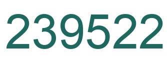 Number 239522 green image