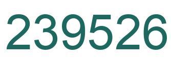 Number 239526 green image