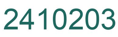 Number 2410203 green image