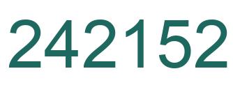 Number 242152 green image
