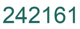 Number 242161 green image