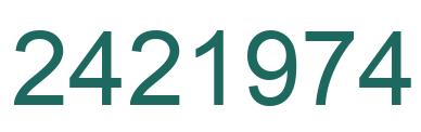 Número 2421974 imagen verde