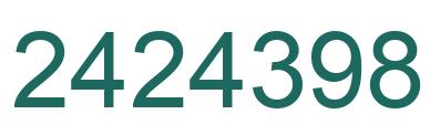 Number 2424398 green image